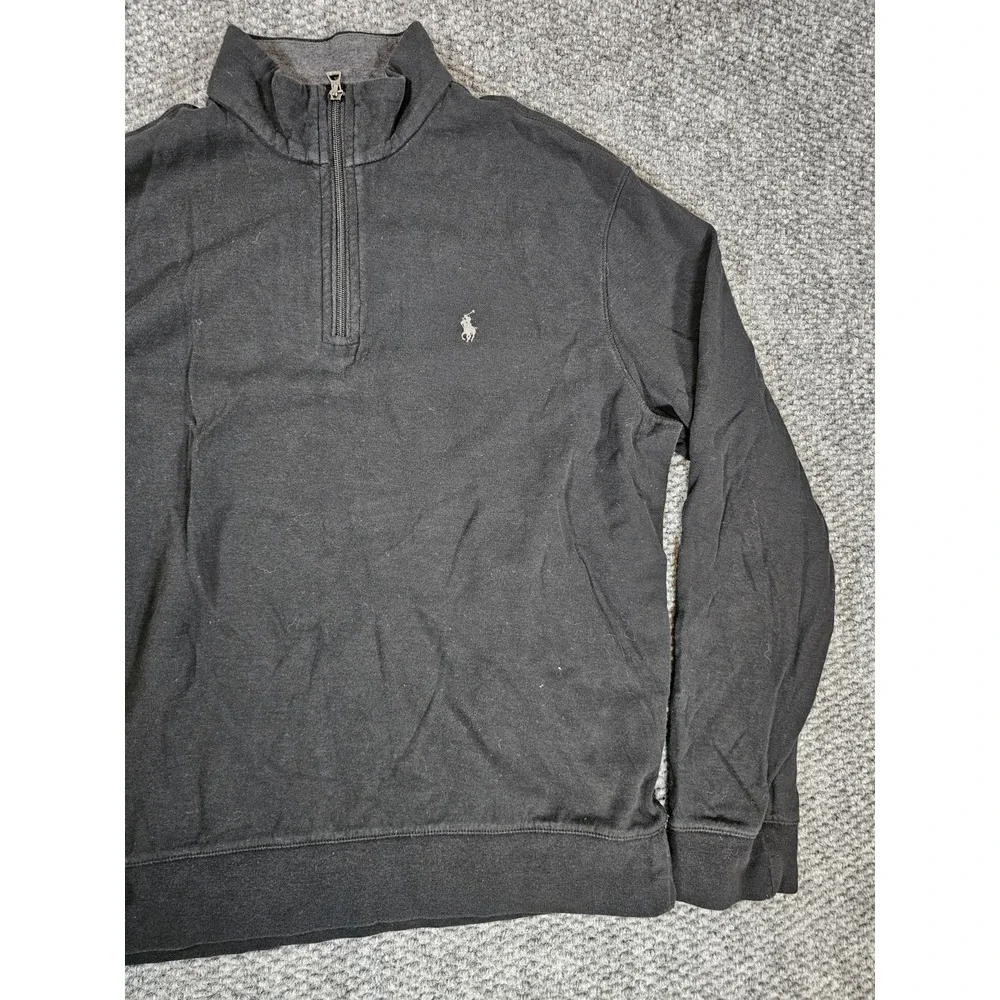 Polo Ralph Lauren Performance 1/4 Zip Long Sleeve‎ Sweater Black Men's Large
